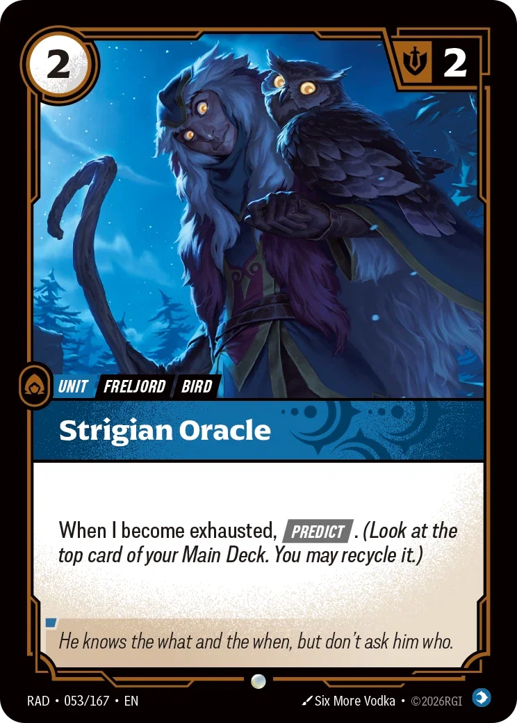 Strigian Oracle (Foiled) RAD-053/167 (Foiled) Riftbound Radiance
