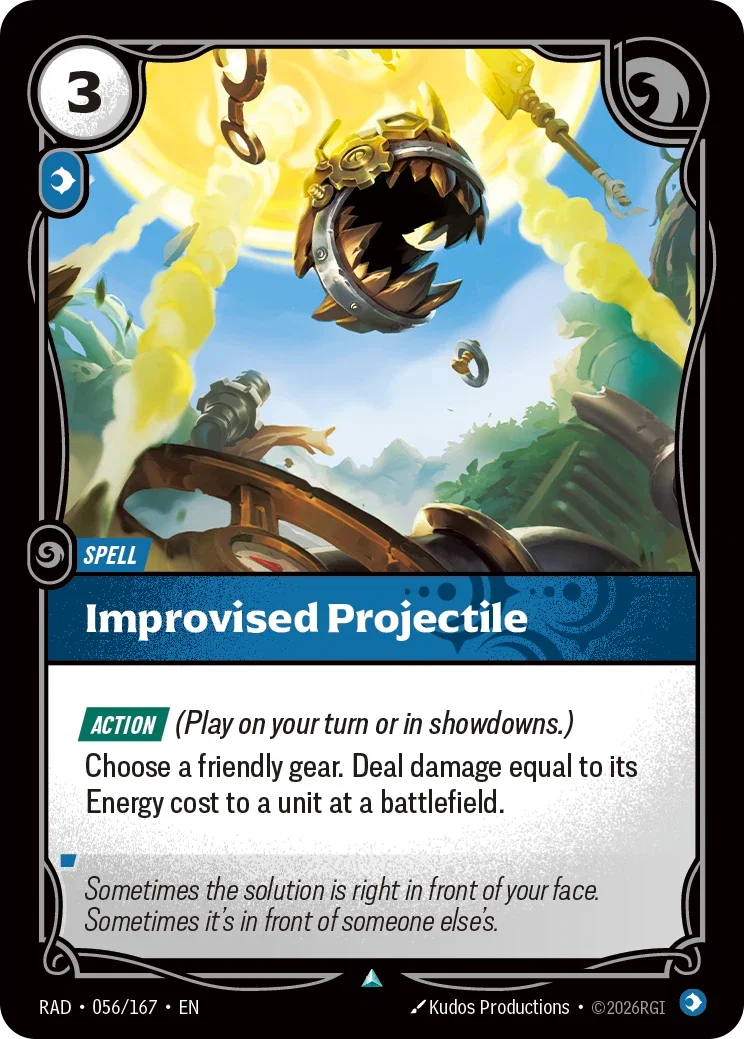 Improvised Projectile (Foiled) RAD-056/167 (Foiled) Riftbound Radiance
