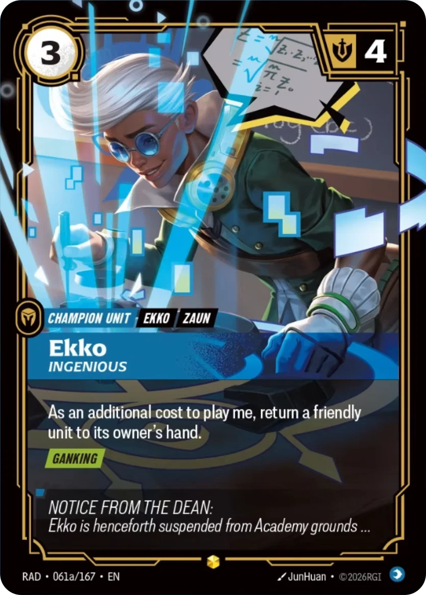 Ekko, Ingenious RAD-061A/167 Riftbound Radiance