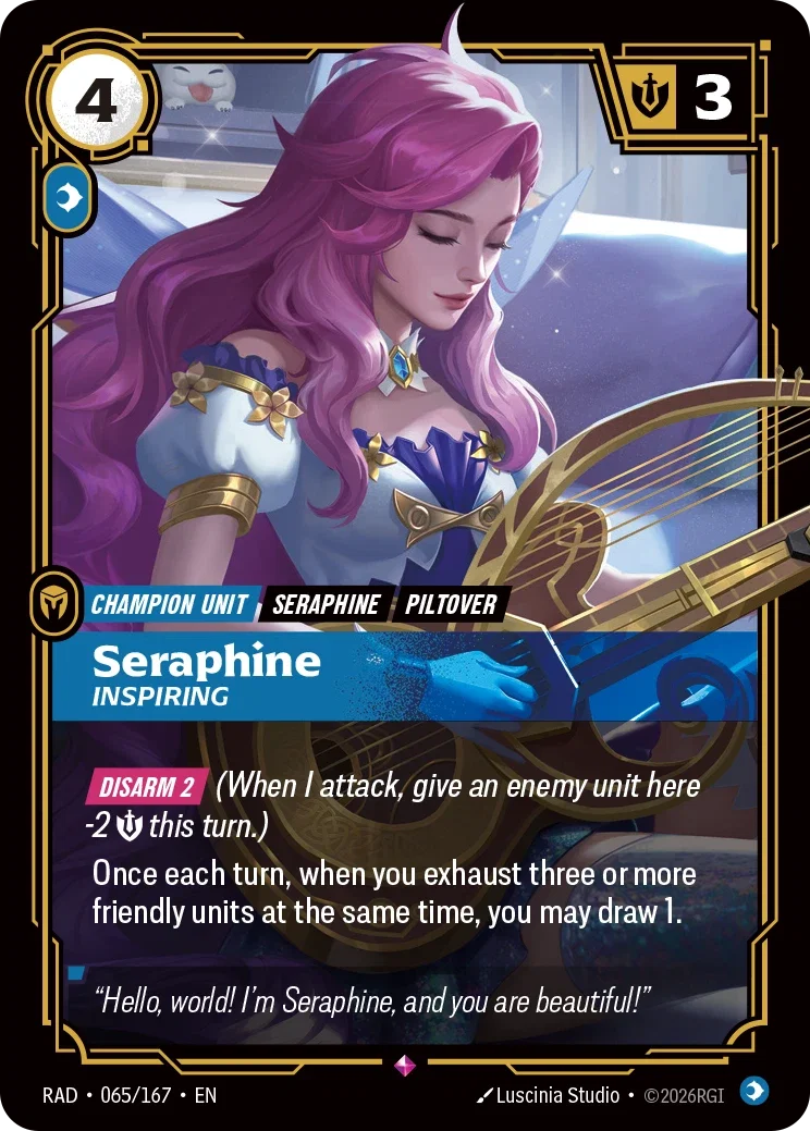Seraphine, Inspiring RAD-065/167 Riftbound Radiance