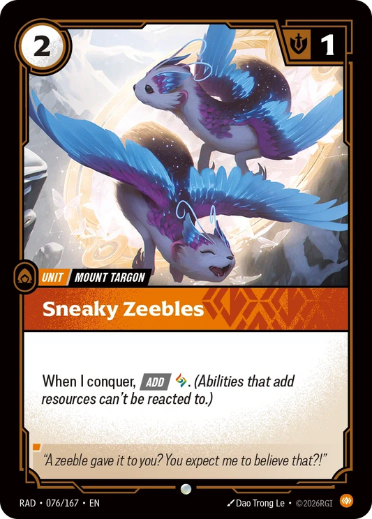 Sneaky Zeebles (Foiled) RAD-076/167 (Foiled) Riftbound Radiance