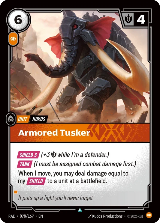 Armored Tusker (Foiled) RAD-078/167 (Foiled) Riftbound Radiance