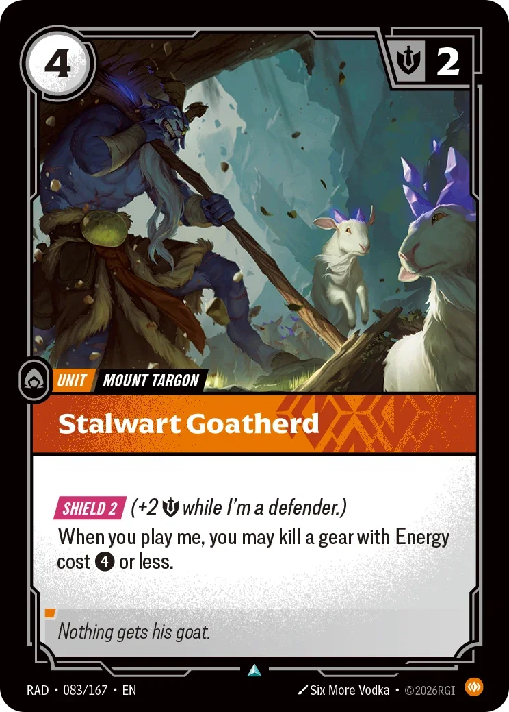 Stalwart Goatherd (Foiled) RAD-083/167 (Foiled) Riftbound Radiance