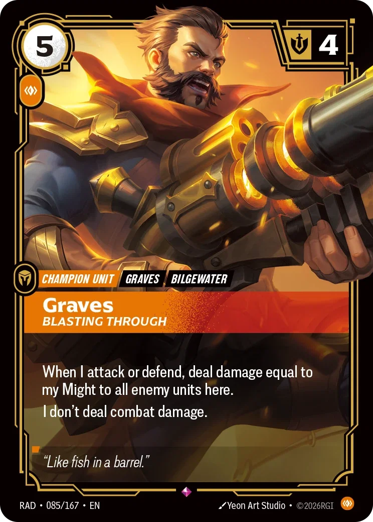 Graves, Blasting Through RAD-085/167 Riftbound Radiance