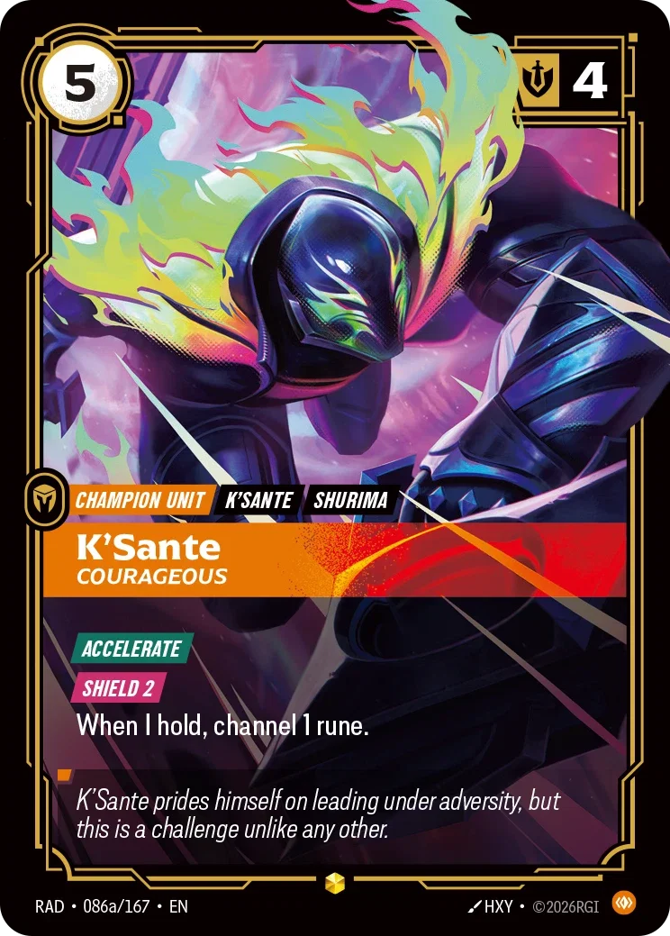 K'Sante, Courageous RAD-086A/167 Riftbound Radiance