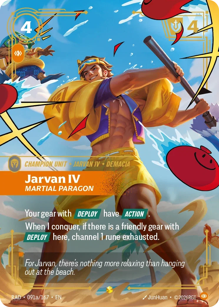 Jarvan IV, Martial Paragon RAD-091A/167 Riftbound Radiance