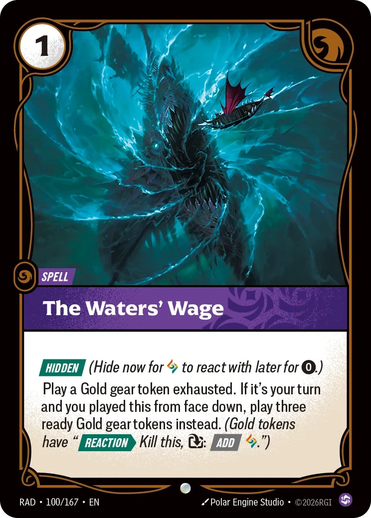The Waters' Wage (Foiled) RAD-100/167 (Foiled) Riftbound Radiance