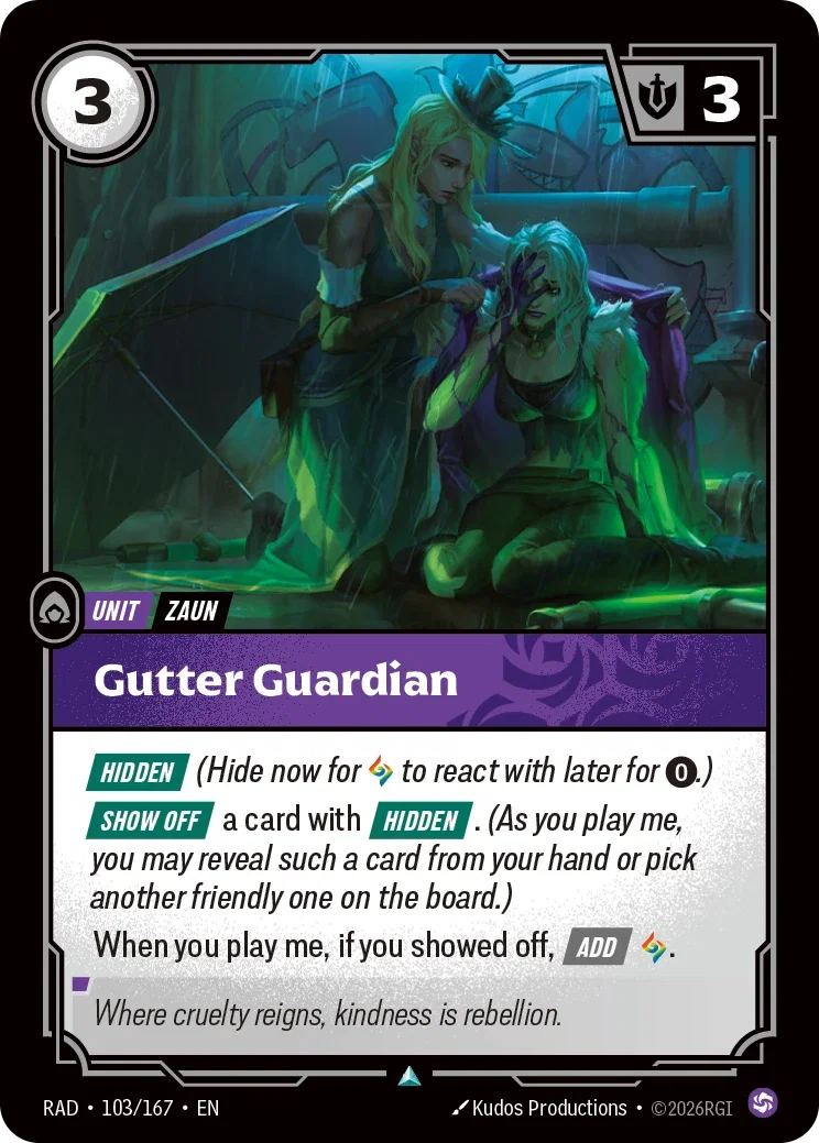 Gutter Guardian (Foiled) RAD-103/167 (Foiled) Riftbound Radiance