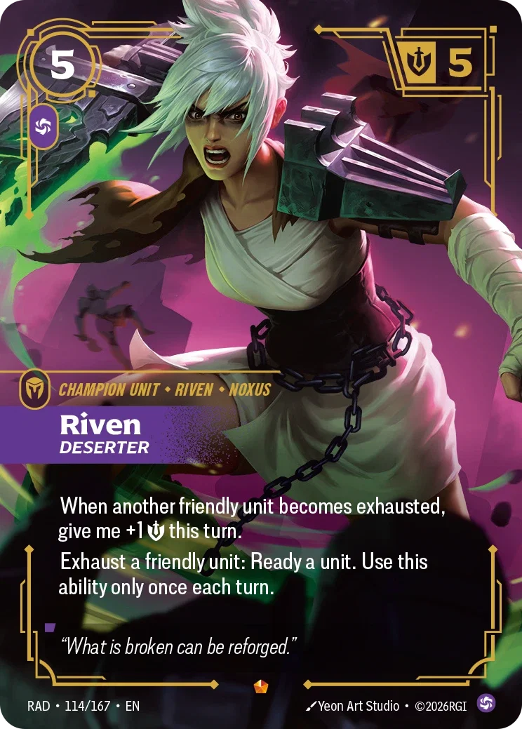 Riven, Deserter RAD-114/167 Riftbound Radiance