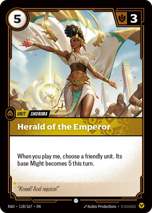 Herald of the Emperor (Foiled) RAD-118/167 (Foiled) Riftbound Radiance