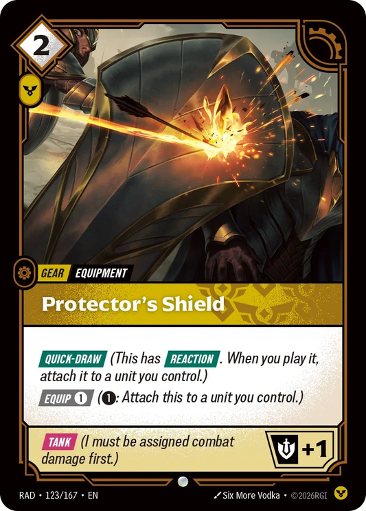 Protector's Shield (Foiled) RAD-123/167 (Foiled) Riftbound Radiance