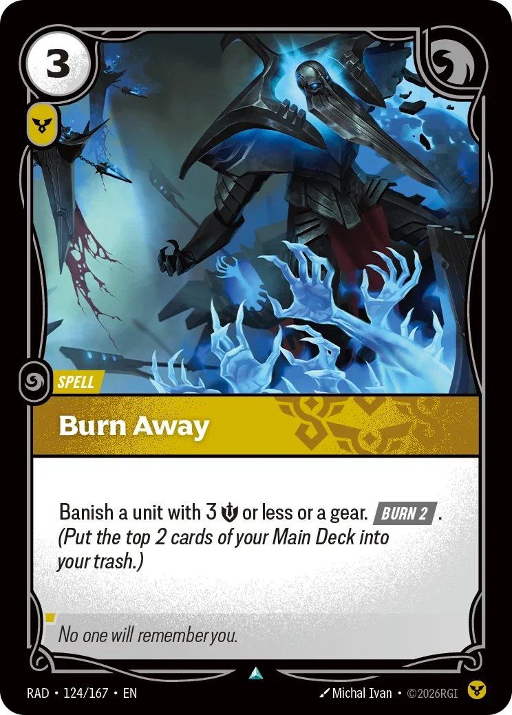 Burn Away (Foiled) RAD-124/167 (Foiled) Riftbound Radiance