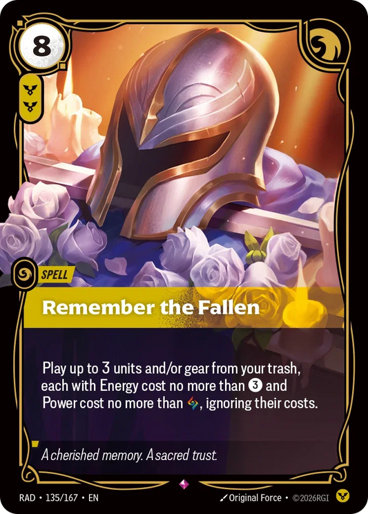 Remember the Fallen RAD-135/167 Riftbound Radiance