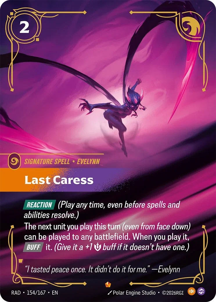 Last Caress RAD-154/167 Riftbound Radiance