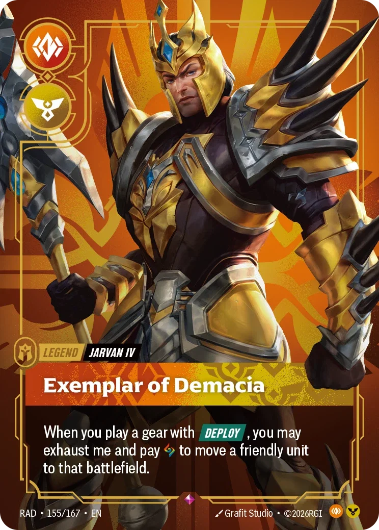 Jarvan IV, Exemplar of Demacia RAD-155/167 Riftbound Radiance