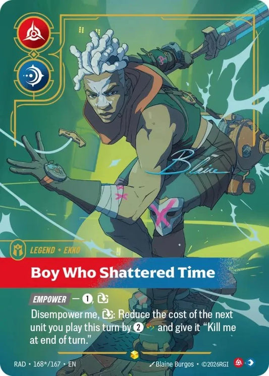 Ekko, Boy Who Shattered Time RAD-168*/167 Riftbound Radiance