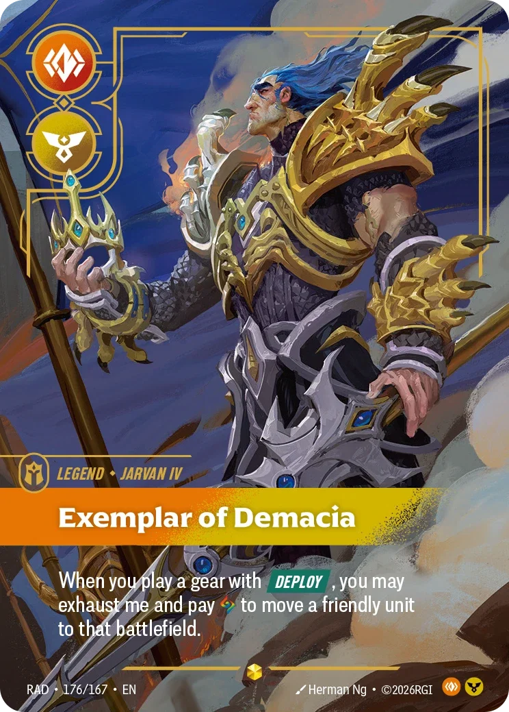 Jarvan IV, Exemplar of Demacia RAD-176/167 Riftbound Radiance