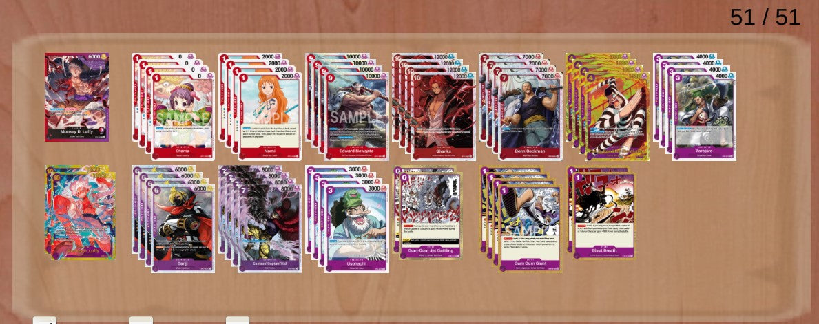 ST10 Red Purple Luffy Pre-Made Deck