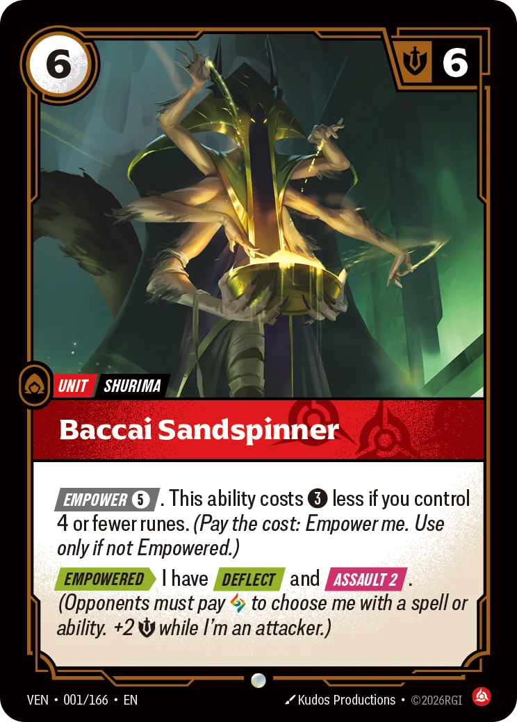 Baccai Sandspinner VEN-001/166 (Foiled) Riftbound Vendetta