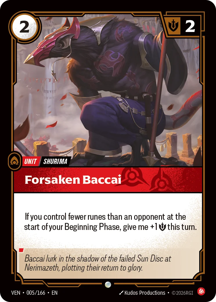 Forsaken Baccai VEN-005/166 Riftbound Vendetta