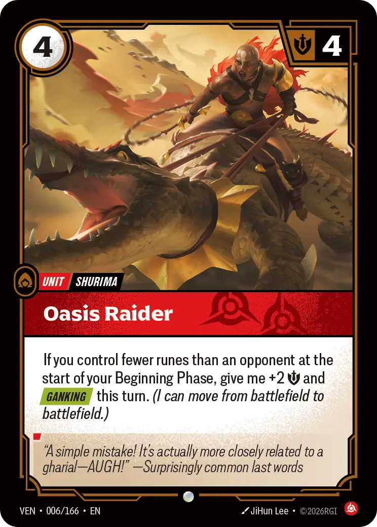 Oasis Raider VEN-006/166 (Foiled) Riftbound Vendetta