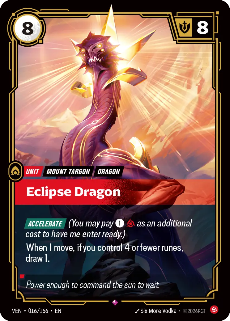 Eclipse Dragon VEN-016/166 Riftbound Vendetta