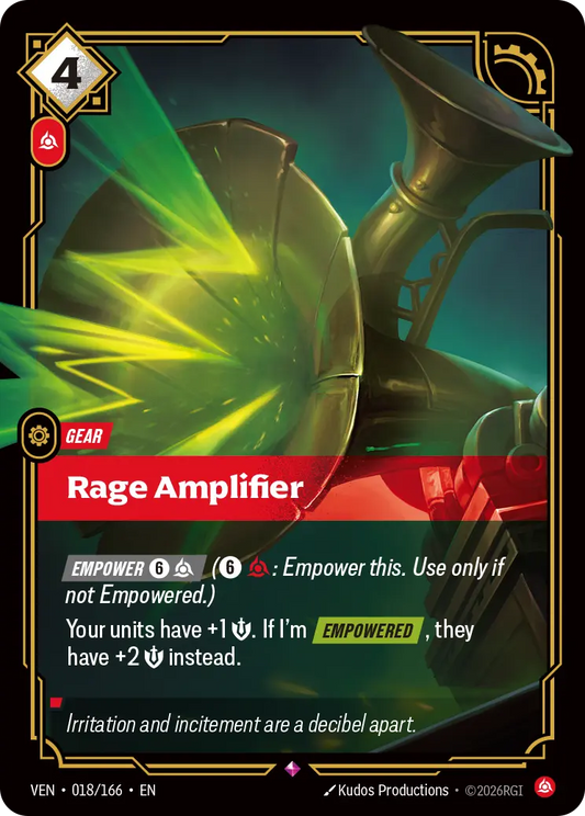 Rage Amplifier VEN-018/166 Riftbound Vendetta