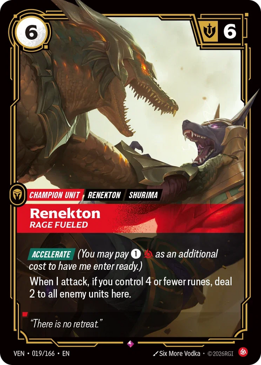 Renekton, Rage Fueled VEN-019/166 Riftbound Vendetta