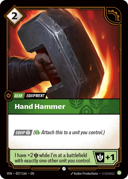 Hand Hammer VEN-027/166 (Foiled) Riftbound Vendetta