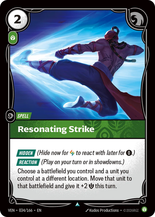 Resonating Strike VEN-034/166 (Foiled) Riftbound Vendetta