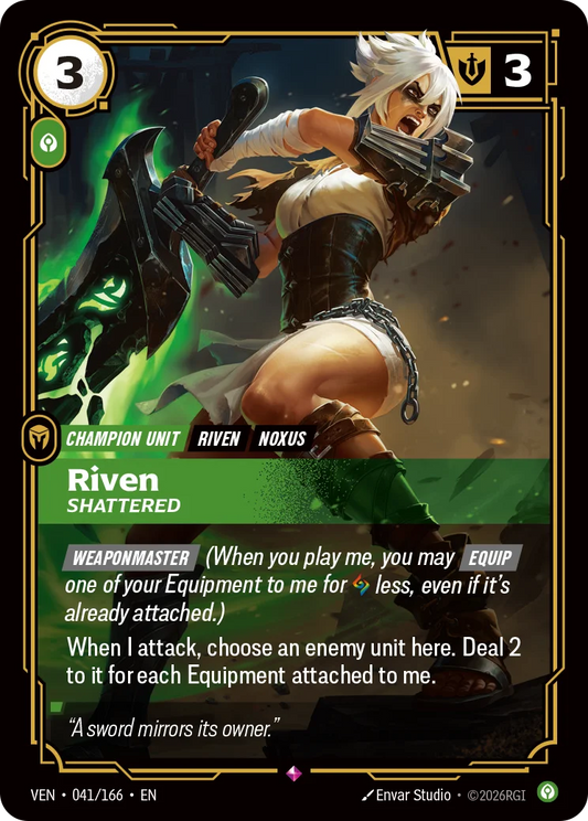 Riven, Shattered VEN-041/166 Riftbound Vendetta