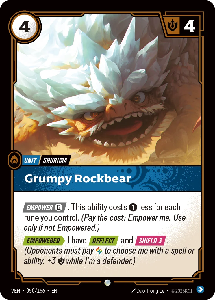 Grumpy Rockbear VEN-050/166 (Foiled) Riftbound Vendetta