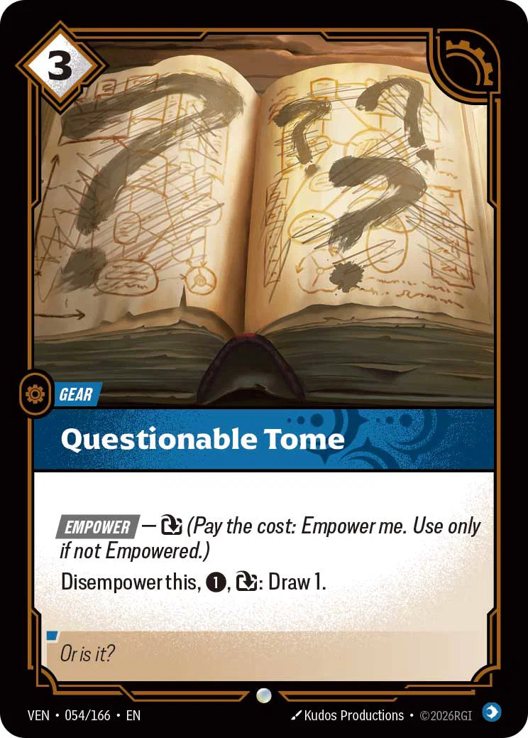 Questionable Tome VEN-054/166 Riftbound Vendetta