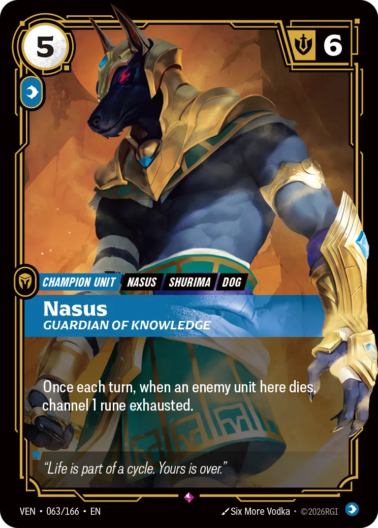 Nasus, Guardian of Knowledge VEN-063/166 Riftbound Vendetta