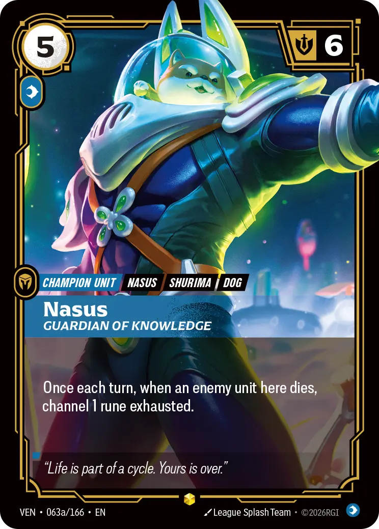 Nasus, Guardian of Knowledge VEN-063A/166 Riftbound Vendetta