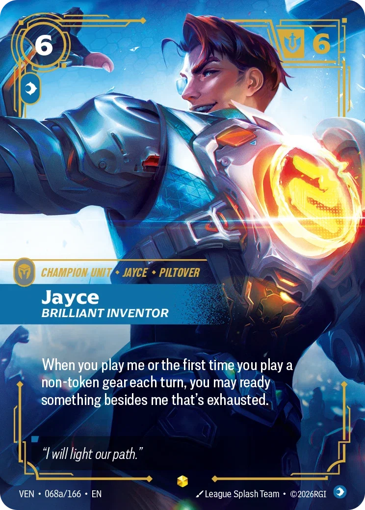 Jayce, Brilliant Inventor VEN-068A/166 Riftbound Vendetta