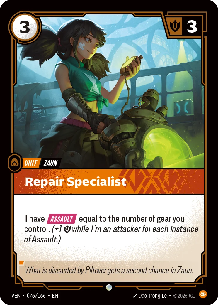 Repair Specialist VEN-076/166 (Foiled) Riftbound Vendetta