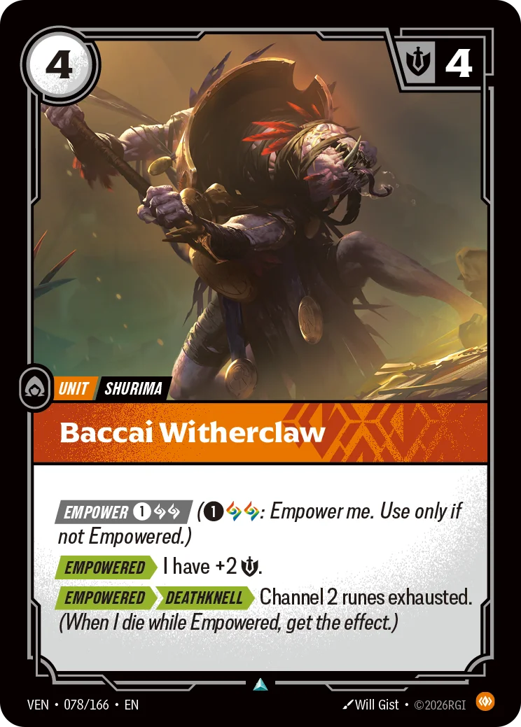 Baccai Witherclaw VEN-078/166 (Foiled) Riftbound Vendetta