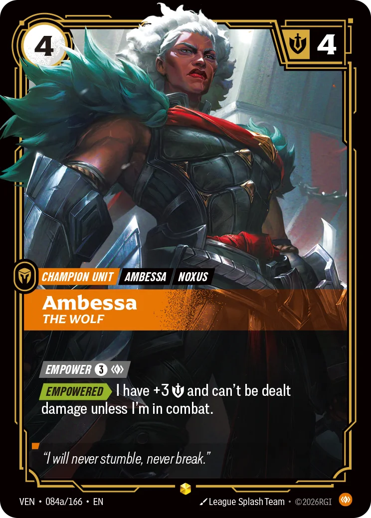 Ambessa, The Wolf VEN-084A/166 Riftbound Vendetta