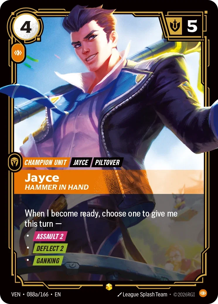 Jayce, Hammer in Hand VEN-088A/166 Riftbound Vendetta