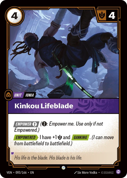 Kinkou Lifeblade VEN-093/166 Riftbound Vendetta
