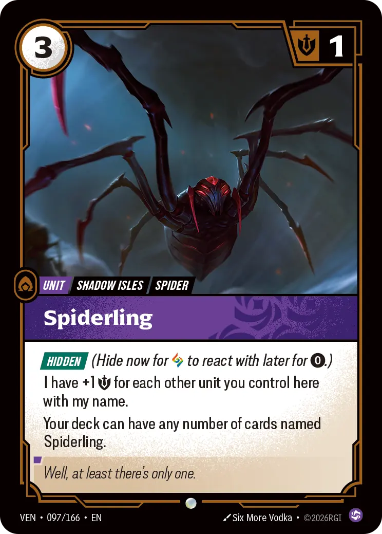Spiderling VEN-097/166 (Foiled) Riftbound Vendetta