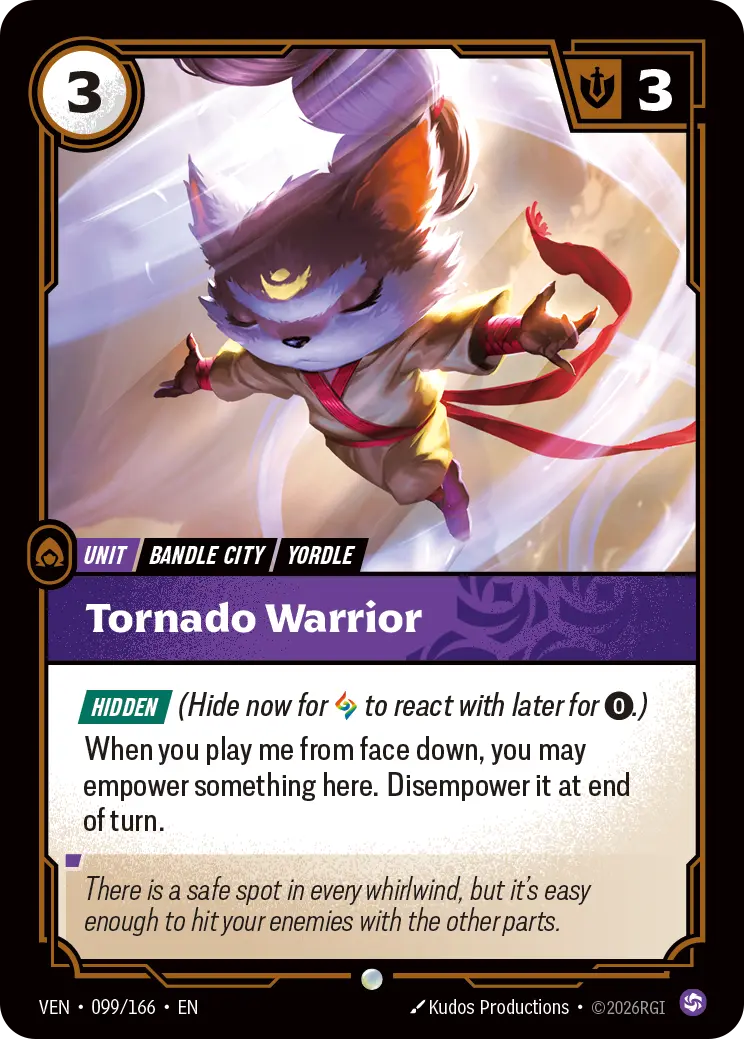 Tornado Warrior VEN-099/166 (Foiled) Riftbound Vendetta