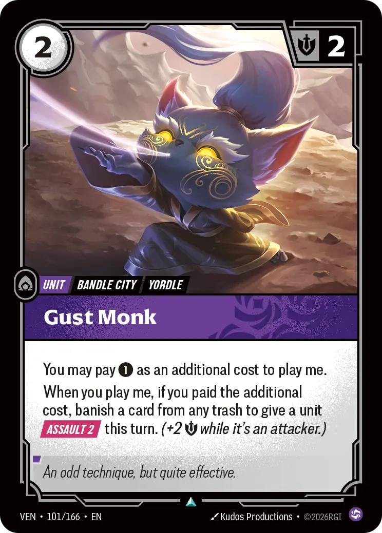 Gust Monk VEN-101/166 Riftbound Vendetta