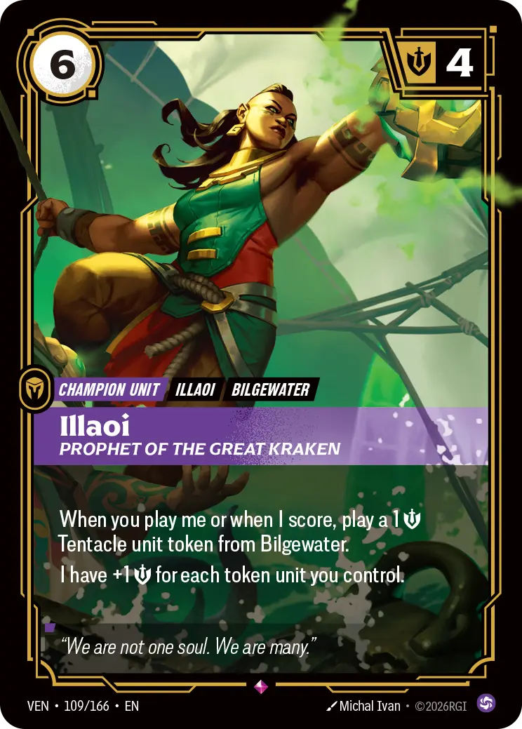 Illaoi, Prophet of the Great Kraken VEN-109/166 Riftbound Vendetta