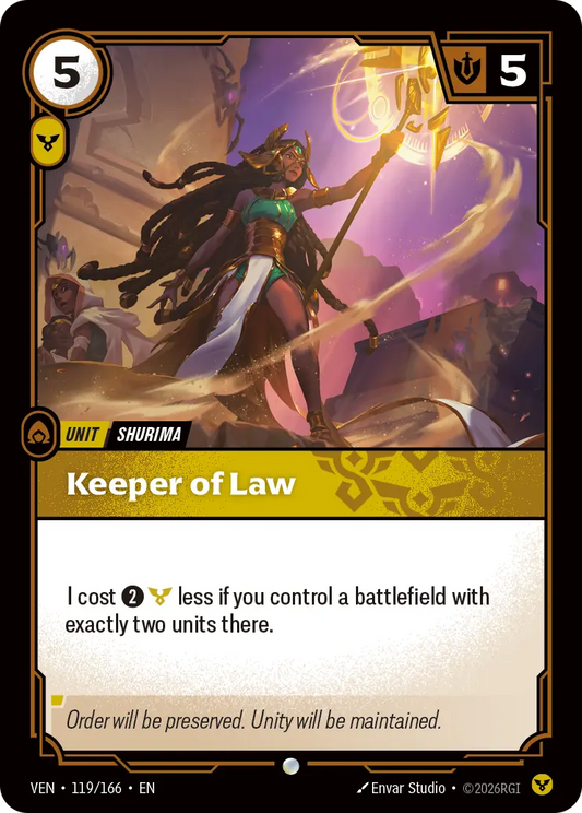 Keeper of Law VEN-119/166 (Foiled) Riftbound Vendetta