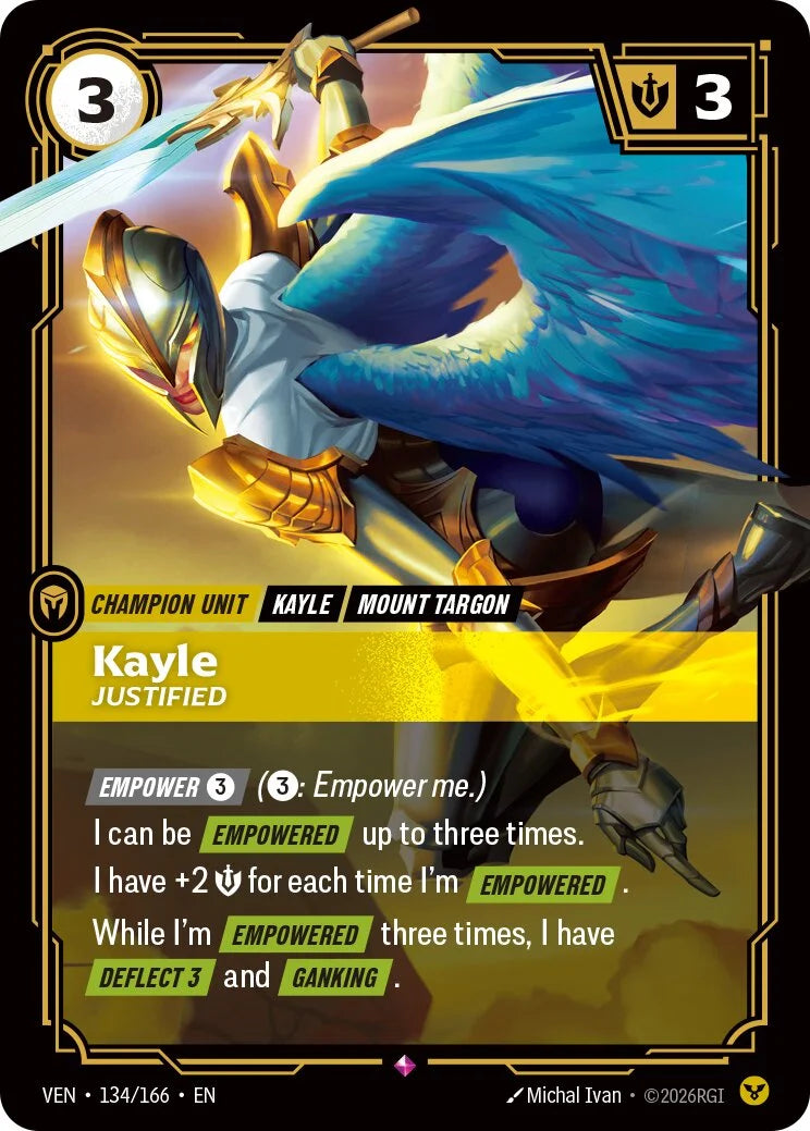Kayle, Justified VEN-134/166 Riftbound Vendetta