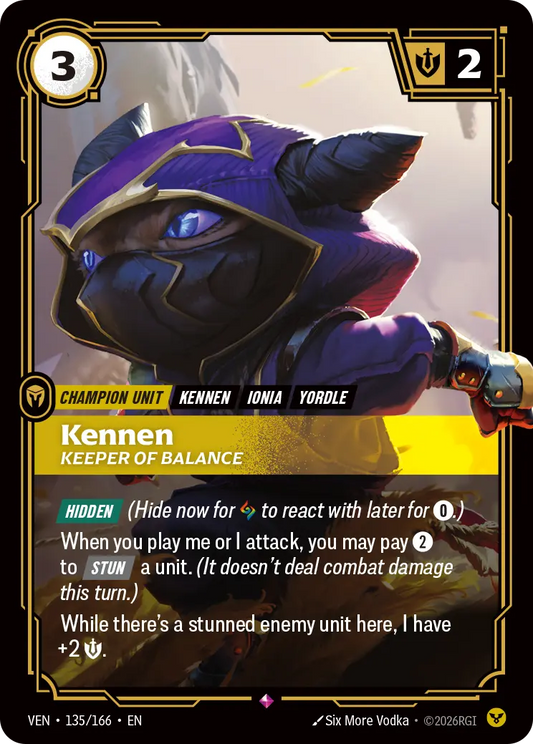 Kennen, Keeper of Balance VEN-135/166 Riftbound Vendetta