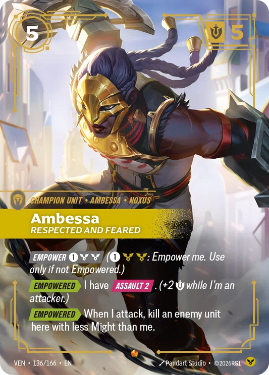 Ambessa, Respected and Feared VEN-136/166 Riftbound Vendetta