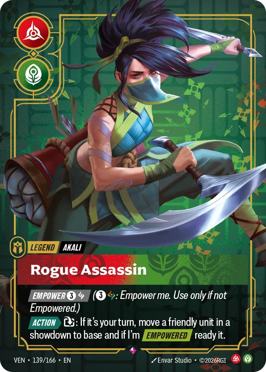 Akali, Rogue Assassin VEN-139/166 Riftbound Vendetta